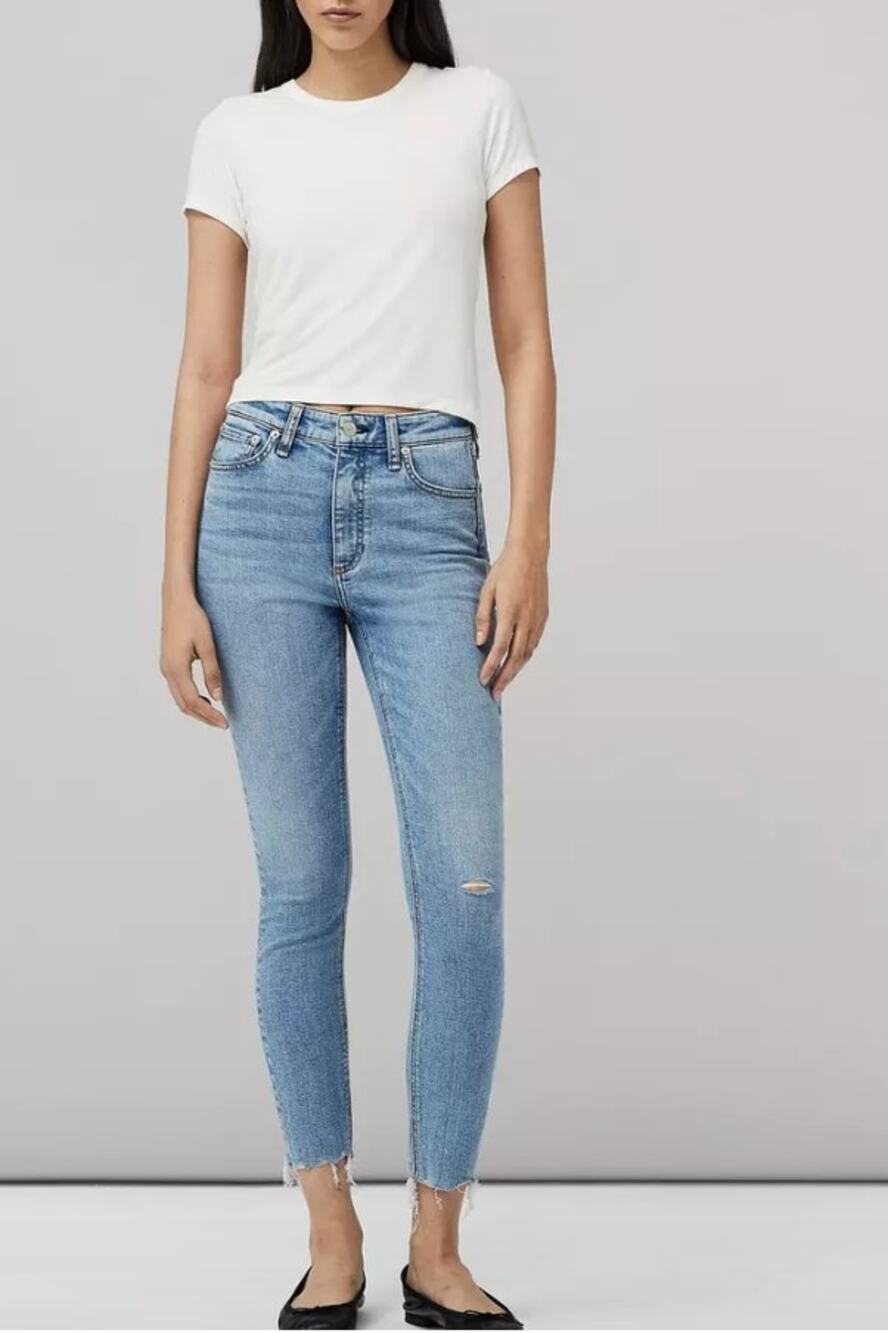 Rag & Bone Nina High-Rise Lightwash Ankle Skinny Jeans